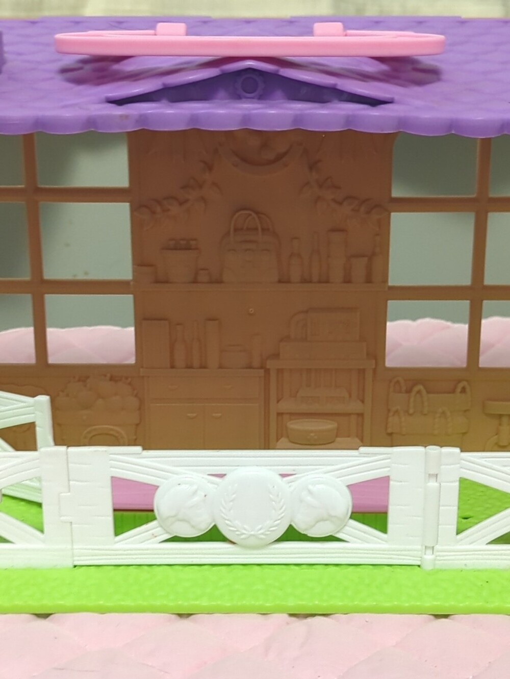 Kids Doll Stable Playset - Purple, Pink, White